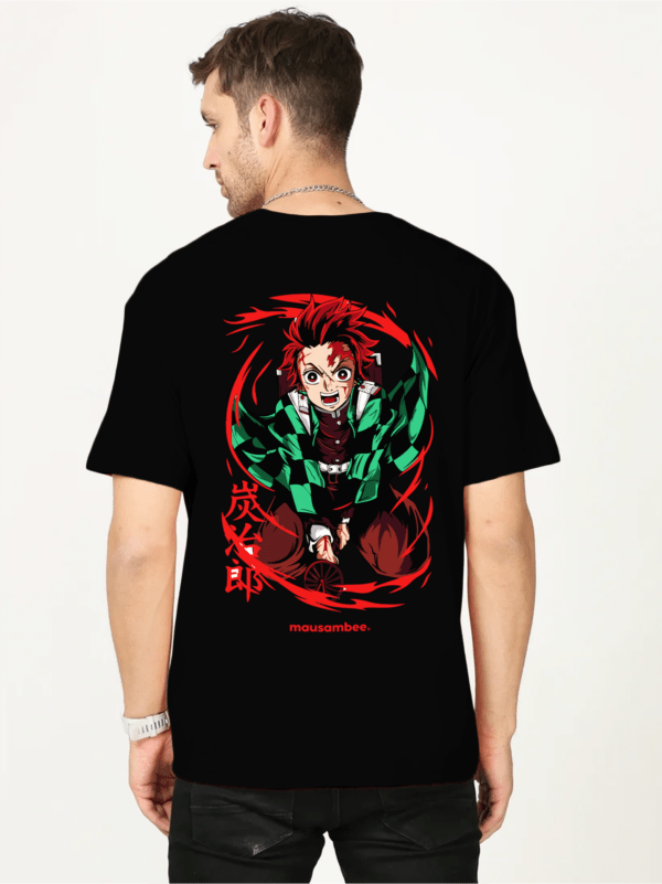 Tanjiro Kamado Black Oversized Tshirt