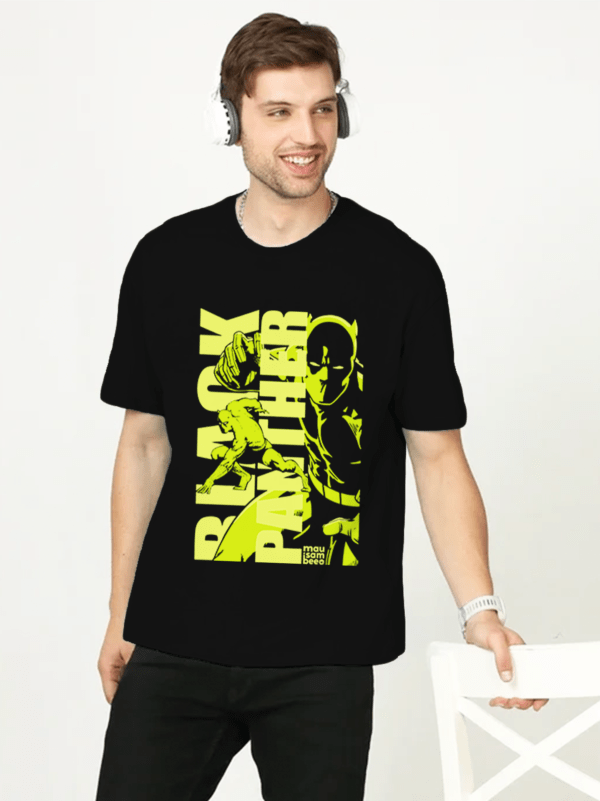 Black Panther Neon Oversized T-Shirt